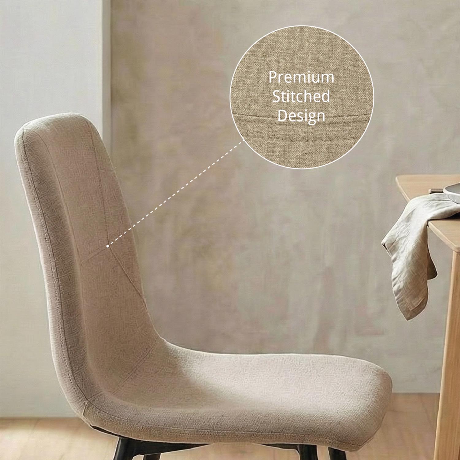 Robyn 180x90cm Travertine Dining Table & 4 Esme Light Brown Dining Chairs - Image 6
