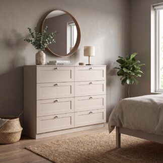 FWStyle Artus Shaker 8 Drawer Chest Of Drawers Beige