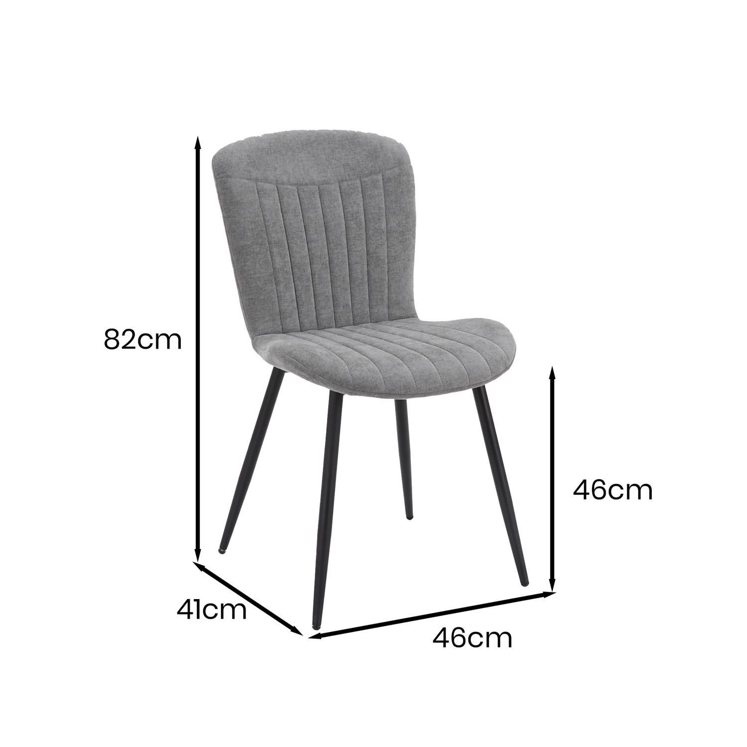 Erin 120cm Round Walnut Dining Table & 4 Grace Grey Dining Chairs - Image 9