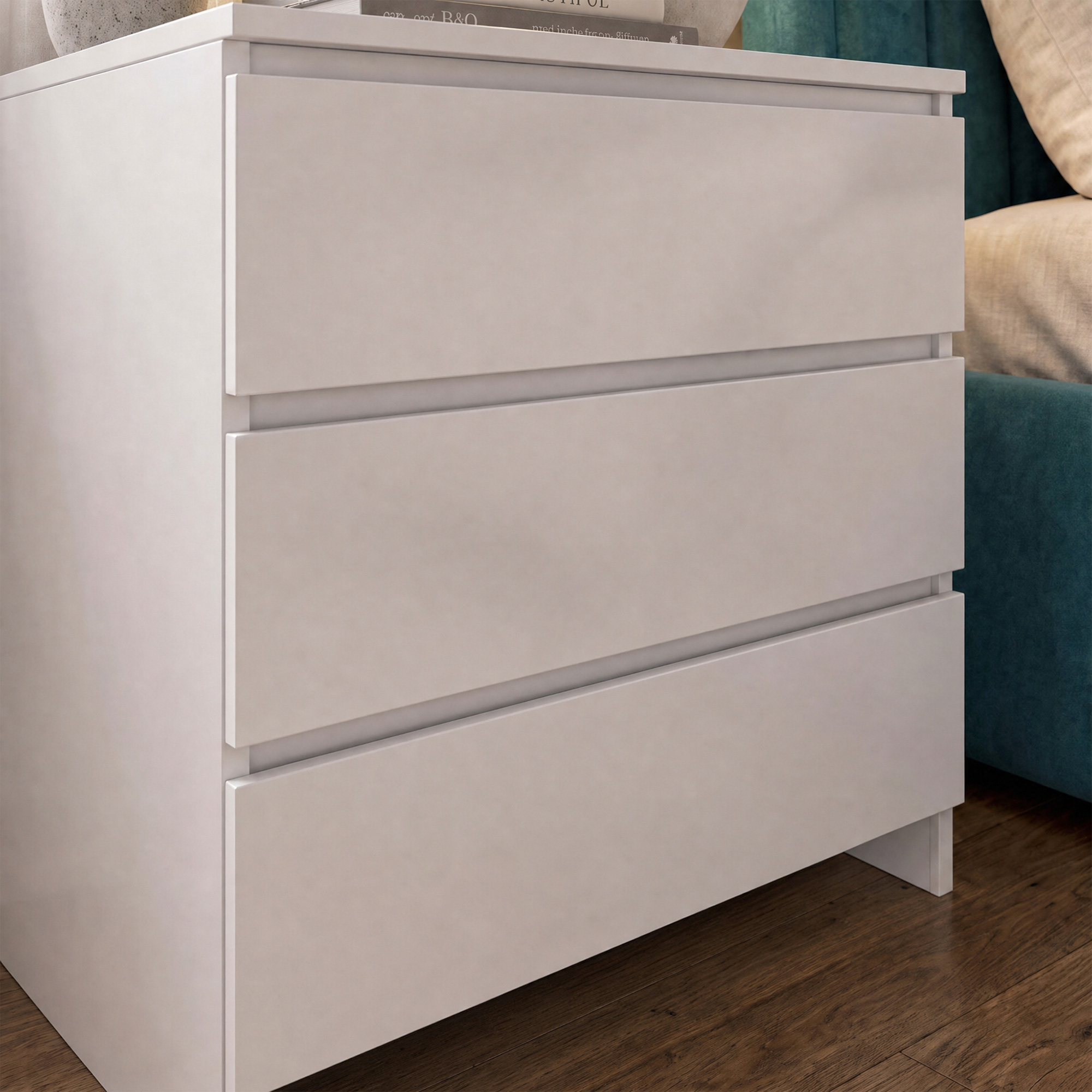 FWStyle Promotional 3 Drawer Chest Of Drawers - White - Image 3